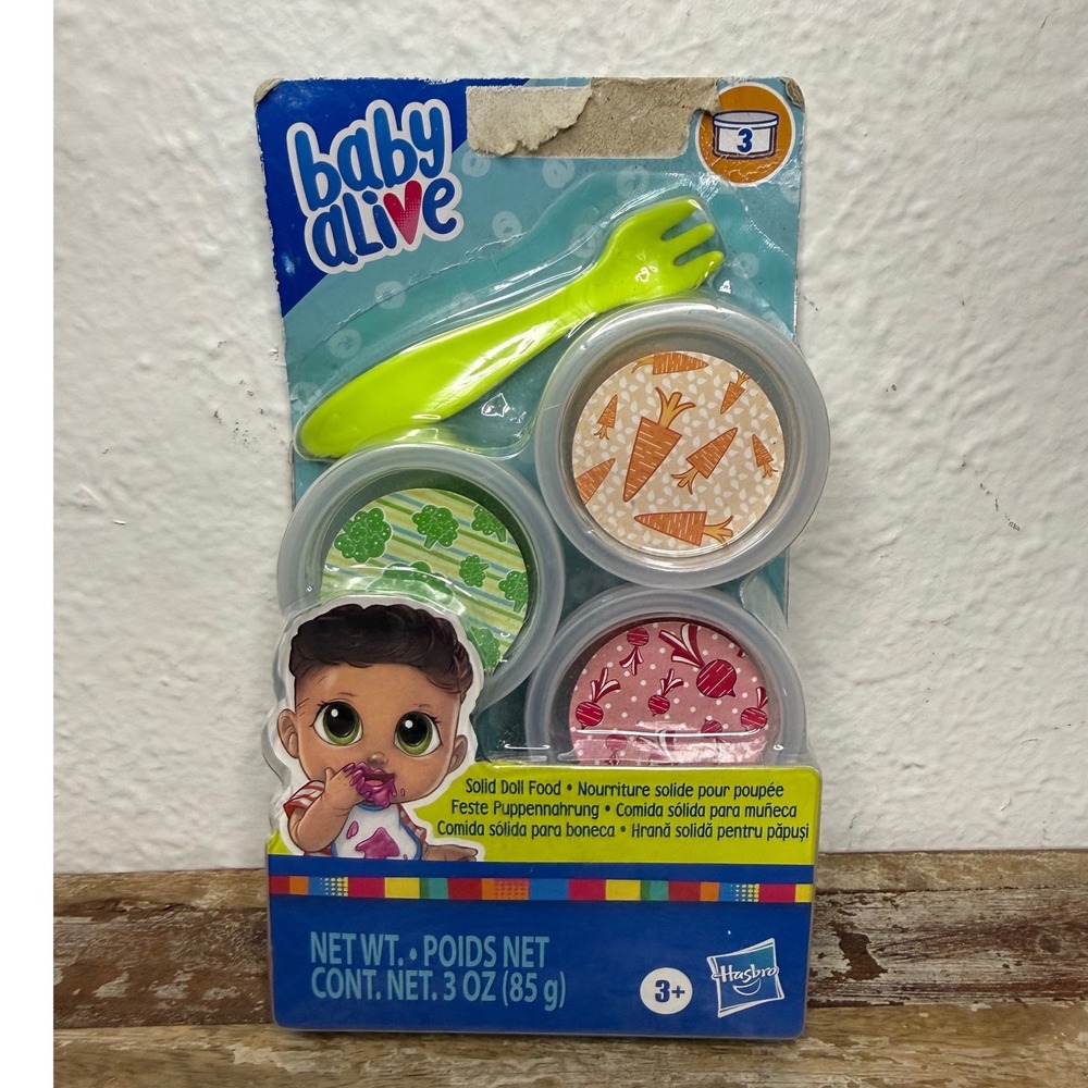 Hasbro Baby Alive Solid Doll Food Refill With Fork Baby Doll Toy NEW